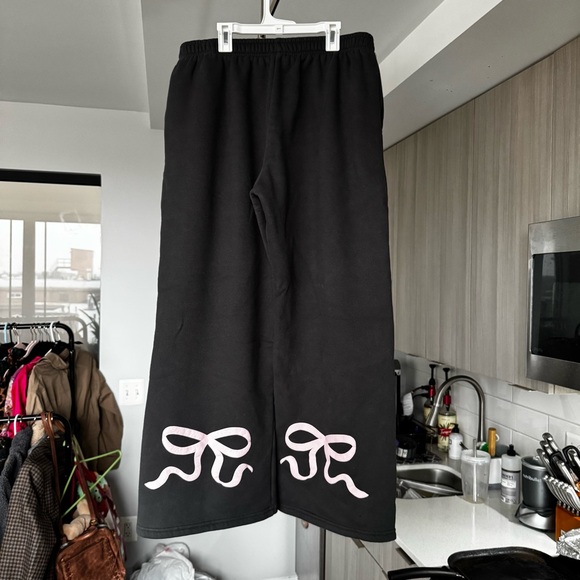 Edikted Bonney Bow Detail Sweatpants Dark Grey L - Picture 6 of 14